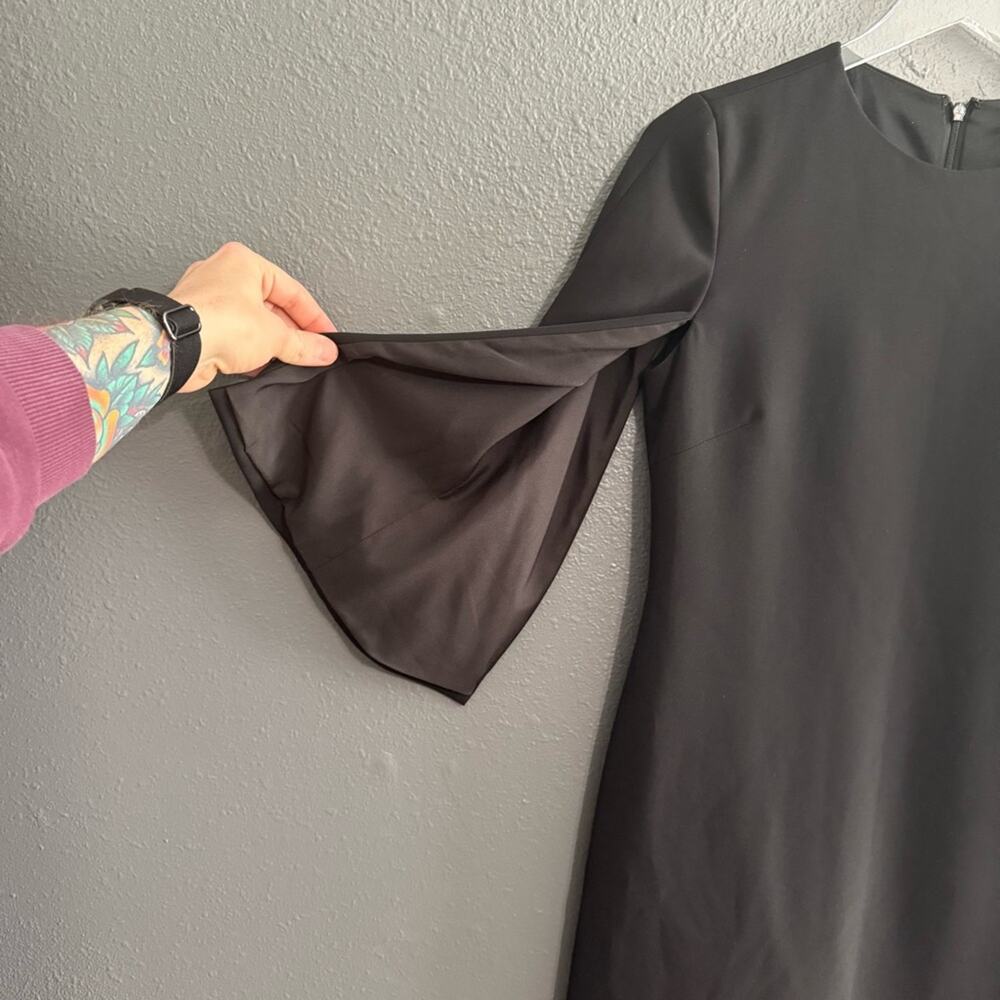 Tahari ASL Black Cape Sleeve Dress Size 4 - Picture 5 of 8